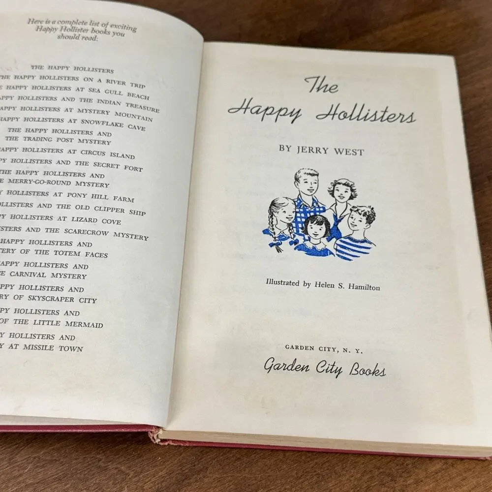 The Happy Hollisters by Jerry West 1953 Hardcover Vintage Children's Book